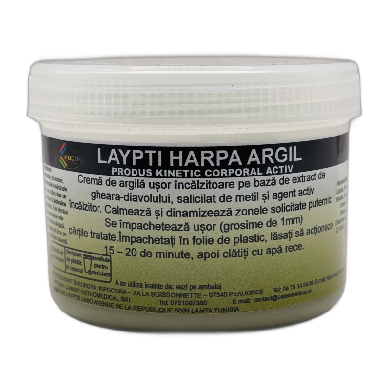 Cataplasma cu argilă și gheara diavolului - Harpa Argil 320gr - Relaxare și flexibilitate articulară